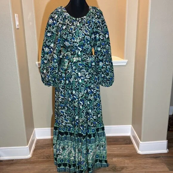 ๐ NWT Tuckernuck Lyles Batik Floral Maxi Dress - Size XXL - Picture 3 of 14